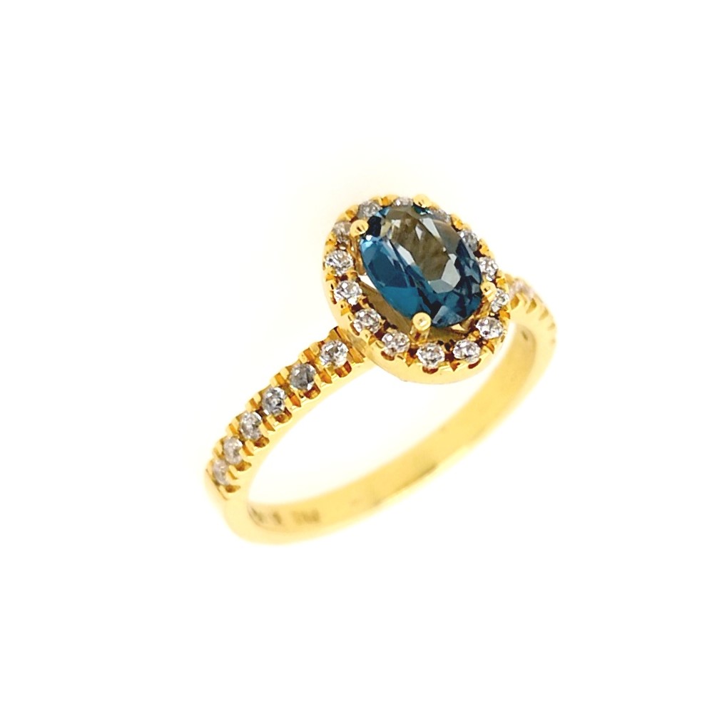 Δαχτυλίδι με London Blue Topaz