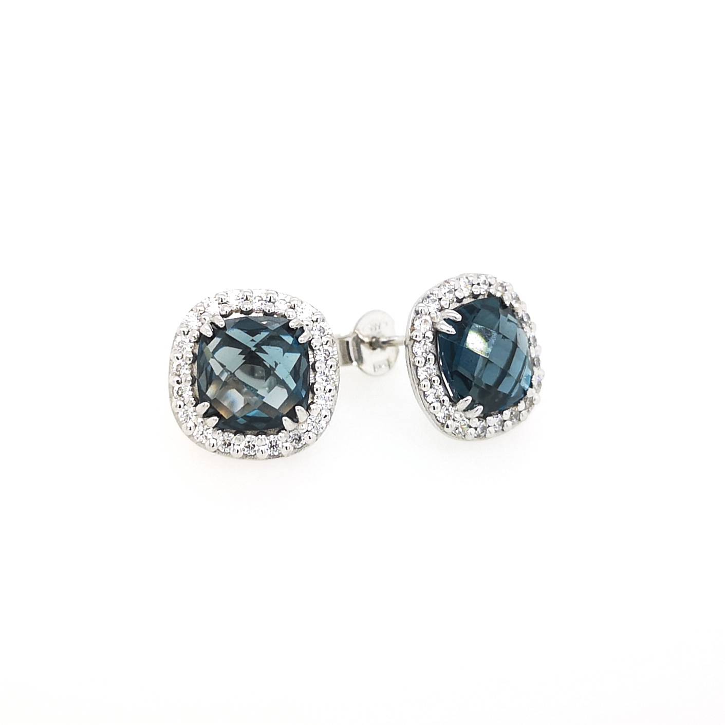 Σκουλαρίκια με London Blue Topaz